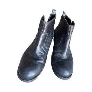 Men's Black Leather Ankle Boots